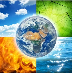 Image of Earth and the 4 elements