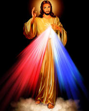 Colourful painting of Jesus